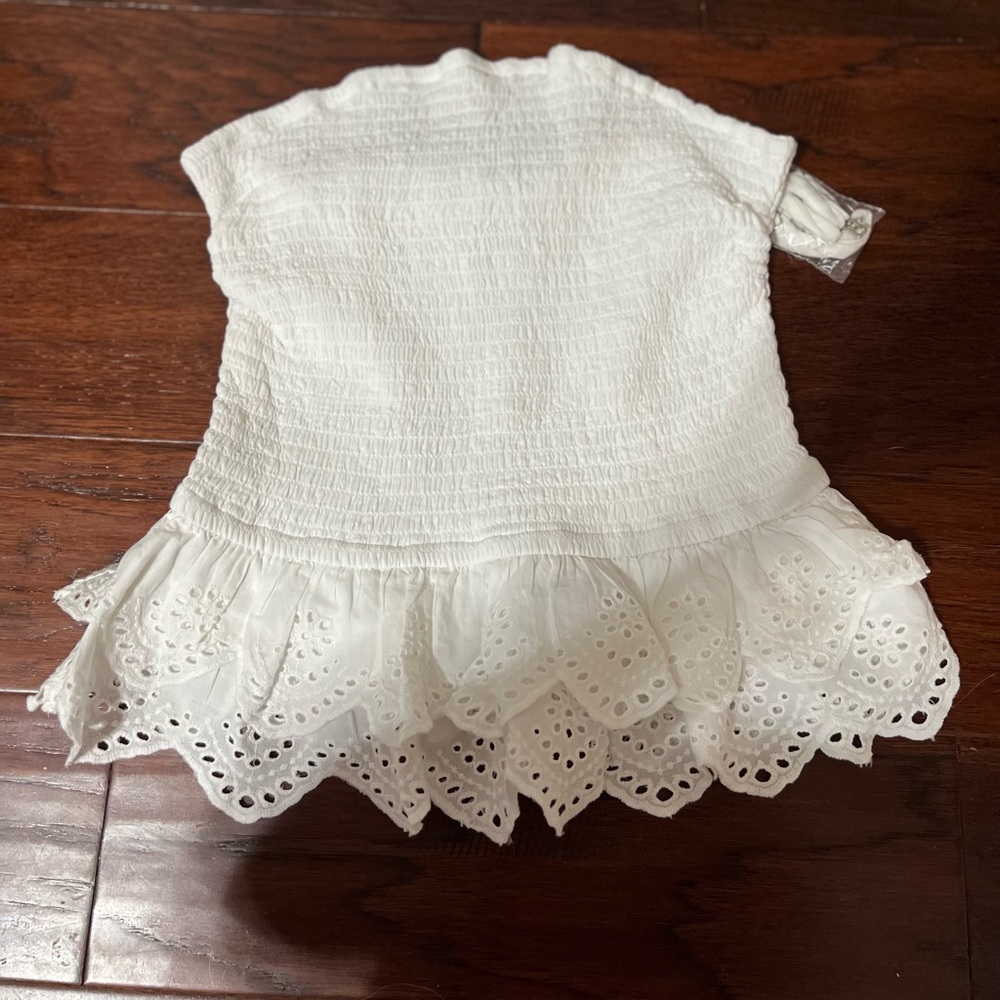 White lace tube top